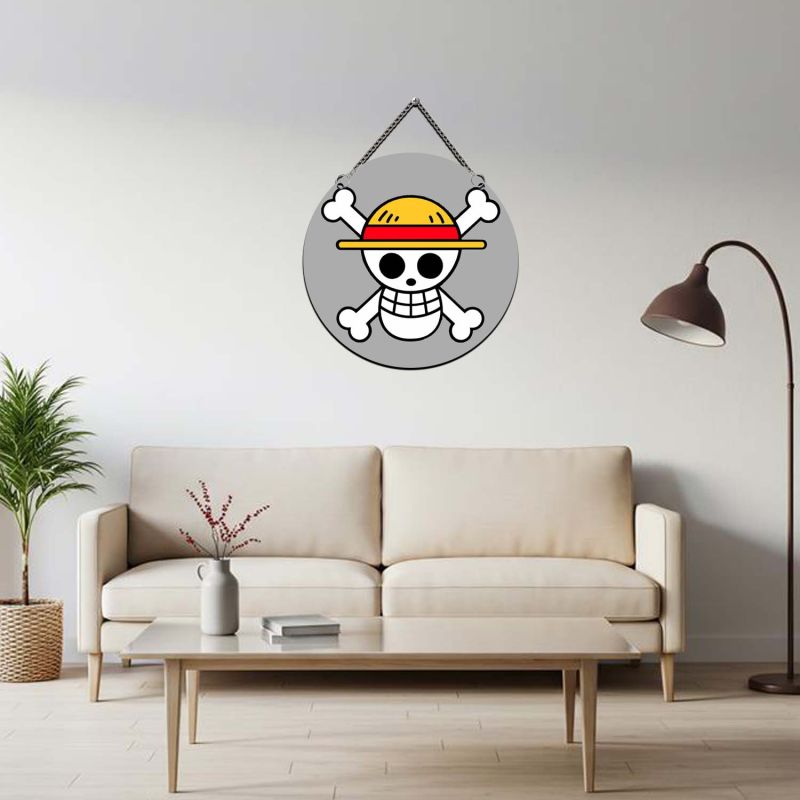 Anime Theme Wooden Wall Hanging for Kids' Bedroom, Living Room & Playrooms | Birthday Return Gift For Kids & Anime Lover (MonkeyDLuffy321 One Piece)